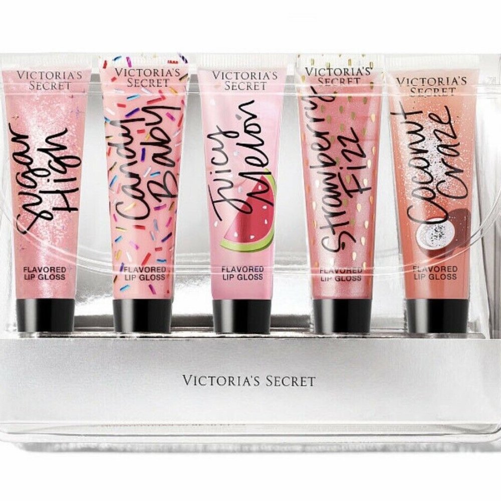 5 New Victoria's S. Flavored Lip Gloss Gift Set